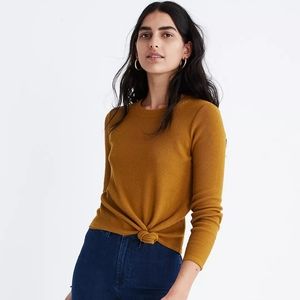 Madewell Texture & Thread Jacquard Knot-Front Top